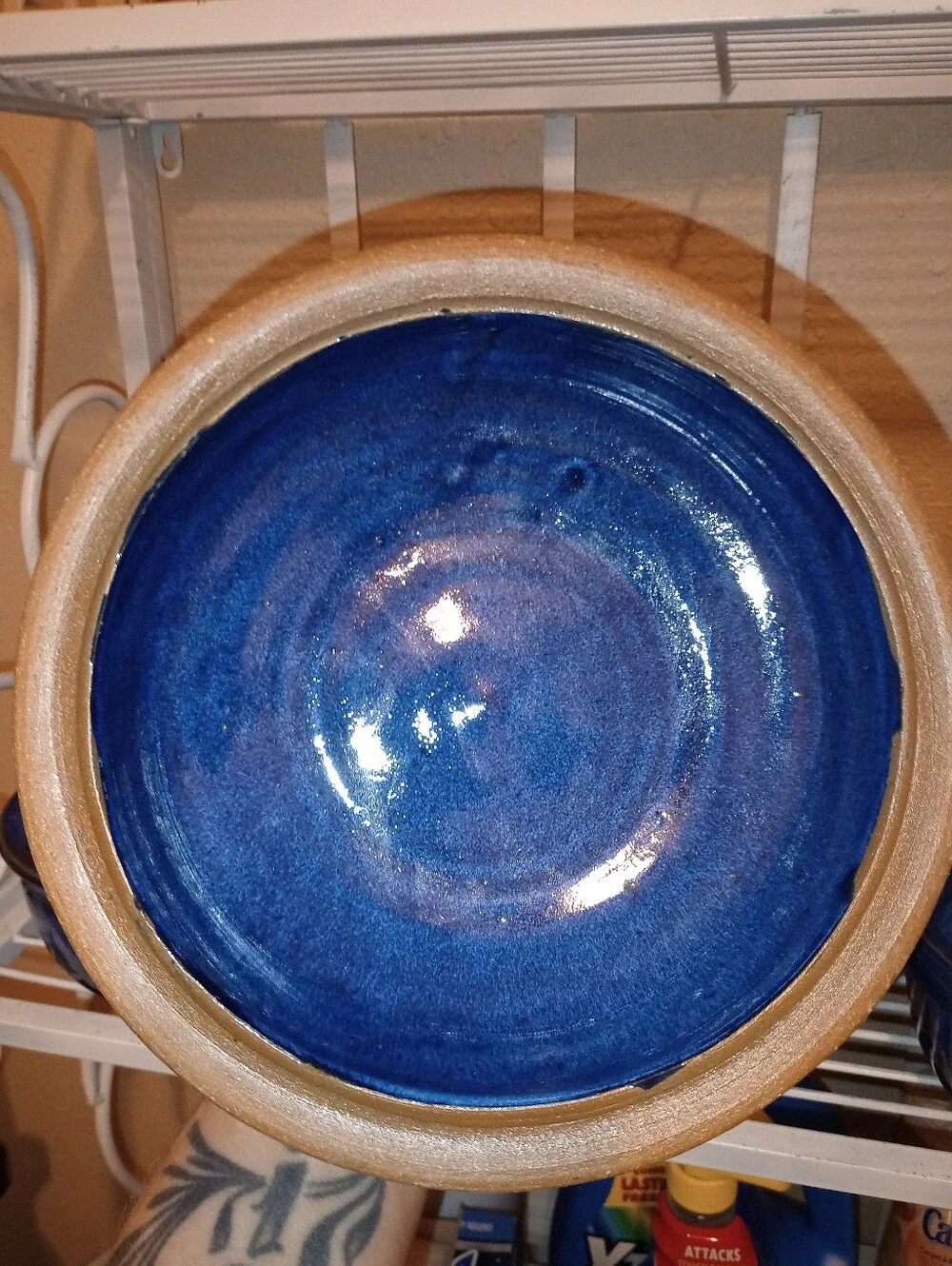Blue Handmade Ceramic Soup Tureen Set with Matching Bowls